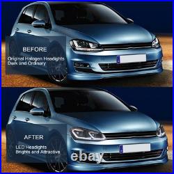 Full LED Dual Beam Projector Headlights WithDRL for VW Golf VII MK7 2013-2017 Pair Full LED Dual Beam Projector Headlights WithDRL for VW Golf VII MK7 2013-2017 Pair