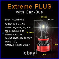 H11 LED Conversion Kit Bulb Upgrades for Projector Lens Headlights -Extreme PLUS