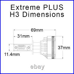 H3 LED Bulb Conversion Kit Upgrades PRO EXTREME PLUS Series 10,000lm