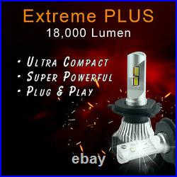 H4 H/L LED Headlight Bulb Kit EXTREME PRO Up to 18,000lm Upgrade Conversion