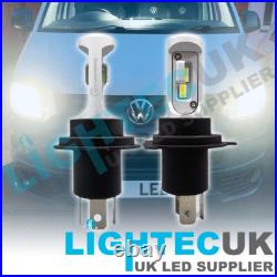 H4 Lightec T5 Slim Compact Fanless Led Conversion Car Headlight Bulbs Kit 6000k