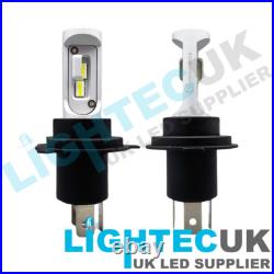 H4 Lightec T5 Slim Compact Fanless Led Conversion Car Headlight Bulbs Kit 6000k