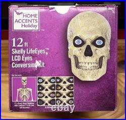 HOME ACCENTS Halloween 12 ft Skelly LifeEyes LCD Eyes Conversion Kit NEW