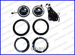 LED Headlight Conversion Kit Complete with fitting & Wiring For Jeep Willys GPW