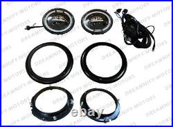 LED Headlight Conversion Kit Complete with fitting & Wiring For Jeep Willys GPW