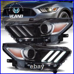 LED Projector Headlights+Clear Tail Lights 5 Modes For Ford Mustang 2015-2017 LR LED Projector Headlights+Clear Tail Lights 5 Modes For Ford Mustang 2015-2017 LR