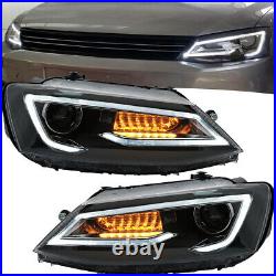LED Projector Headlights For 2012-2017 2018 Volkswagen JETTA Front Lamps LH+RH