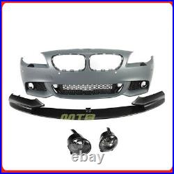 M Sport Performance Style Front Bumper PDC For BMW 2011-2013 5 Series F10 +Fog