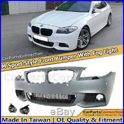 M Sport Style Front Bumper Cover With PDC For BMW 11-13 5 Series F10 Fog Lamps
