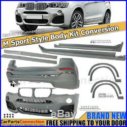 M Sport Style Front Rear Bumper Body Kit Fender Flares Side Skirts 15-18 BMW X4