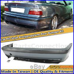 M3 Style Rear Bumper Cover Impact Strip Diffuser Kit For BMW 3 Series 92-98 E36
