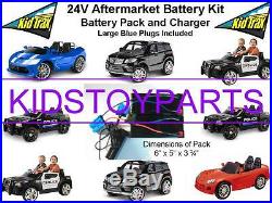 Battery, Charger, Car Plug 24V Conversion Kit UPGRADE FOR 12V Cars/Trucks NEW 