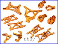 Orange CNC Machined Suspension Upgrade Kit for Losi 1/10 2WD 22S Drag Car