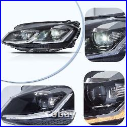 Pair FULL LED Headlights For Halogen Models VW Golf 7 VII 2013-2017 Led Blinker