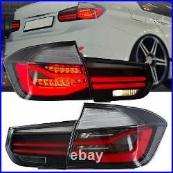 Pair Smoked LED Tail Lights For BMW 3 Series F30 F35 F80 Rear Lamp 2013-2018