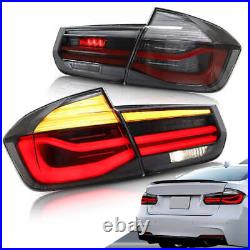 Pair Smoked LED Tail Lights For BMW 3 Series F30 F35 F80 Rear Lamp 2013-2018