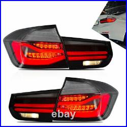 Pair Smoked LED Tail Lights For BMW 3 Series F30 F35 F80 Rear Lamp 2013-2018