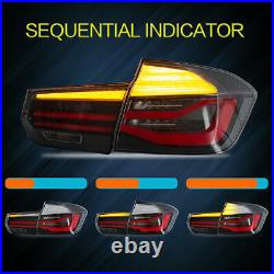 Pair Smoked LED Tail Lights For BMW 3 Series F30 F35 F80 Rear Lamp 2013-2018