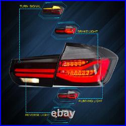 Pair Smoked LED Tail Lights For BMW 3 Series F30 F35 F80 Rear Lamp 2013-2018