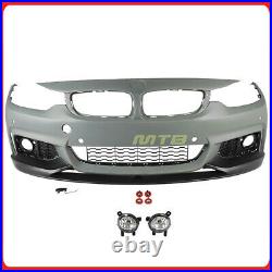 Performance Style Front Bumper Lip Fog Lamps For BMW 14-20 With PDC Holes F32 f36