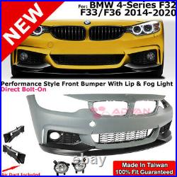 Performance Style Front Bumper Lip Fog Lamps For BMW 4 Series 14-20 F32 F33 F36