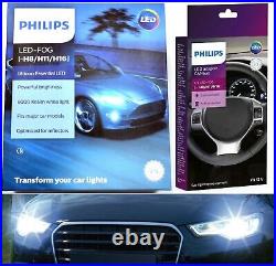 Philips LED Canceller White H8 Two Bulbs Fog Light Replace Upgrade Lamp Stock