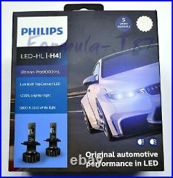 Philips Ultinon Pro9000 LED 5800K H4 Two Bulbs Head Light Replace Upgrade Stock