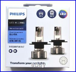 Philips White LED G2 Fan Canceller H4 Two Bulbs Fog Light High Beam Upgrade EO
