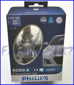 Philips X-Treme Ultinon LED 6000K 9006 HB4 Two Bulbs Fog Light Lamp Upgrade OE