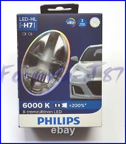 Philips X-Treme Ultinon LED 6000K White H7 Two Bulb Light Turn Cornering Upgrade