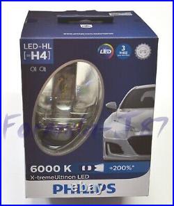 Philips X-Treme Ultinon LED White H4 Two Bulbs Fog Light High Beam Upgrade Lamp