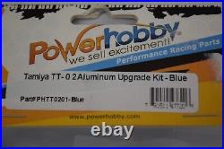 Powerhobby Tamiya TT-02 Aluminum Conversion Upgrade Kit TT02 Blue PHTT0201BL