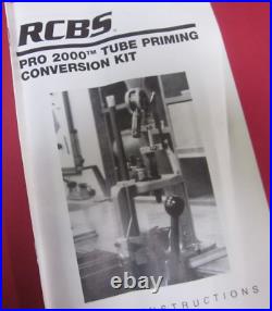 RCBS Pro 2000 tube priming conversion kit NEW 88876