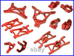 Red CNC Machined Suspension Upgrade Kit Designed for Losi 1/10 2WD 22S Drag Car