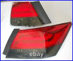 Red & Smoked Lens LED Taillight Taillamps Left+Right For 2008-2012 Honda Accord