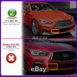 Red Sport Style Front Bumper Conversion For Infiniti Q50 18-20 Foglight Covers