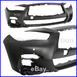Red Sport Style Front Bumper Cover For Infiniti Q50 18-20 Grey Foglight Covers