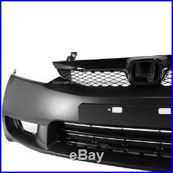 SI Style Complete Front Bumper Fascia Kit Grille Fog Lamps For Civic 06-11 4D