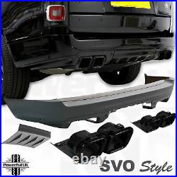 SVO style rear bumper+BLACK exhaust upgrade conversion kit for RangeRover L405