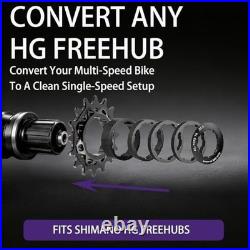 Single Speed Conversion Kit for Shimano HG Freehub Bike Gear Upgrade, Easy Ins