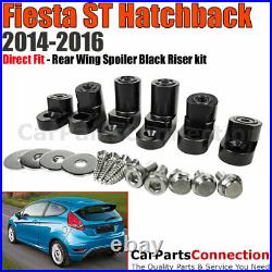 Spoiler Riser Brackets For Ford Fiesta ST 2014-2016 Black CNC Hardware Lift Kit