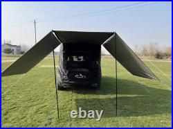 Tailgate Shade Awning Tent 3-sided Sunshade Rain Protection Upgrade Kit Black