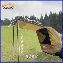 Tailgate Shade Awning Tent 3-sided Sunshade Rain Protection Upgrade Kit Black