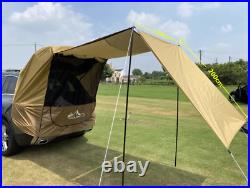 Tailgate Shade Awning Tent 3-sided Sunshade Rain Protection Upgrade Kit Black