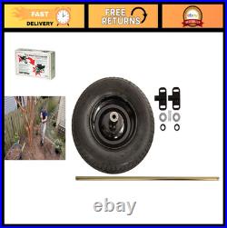 Two-Wheel Wheelbarrow Conversion Kit Easy Upgrade, Durable Black Design