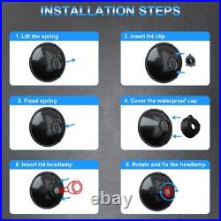 Upgrade 7 Inch Round Headlight Conversion Kit -comes With Led H4 Bulb & Adapter Upgrade 7 Inch Round Headlight Conversion Kit -comes With Led H4 Bulb & Adapter