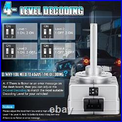Upgrade D1S D1R LED Headlight Bulbs with 4-Level Decoding, 70W 8000LM