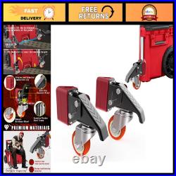 Upgrade Kit for Milwaukee Packout Front Wheels Easy Rolling Dolly Conversion