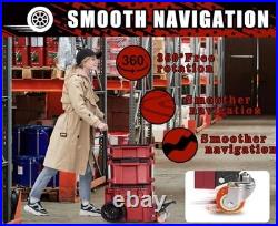 Upgrade Kit for Milwaukee Packout Front Wheels Easy Rolling Dolly Conversion