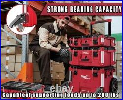 Upgrade Kit for Milwaukee Packout Front Wheels Easy Rolling Dolly Conversion A